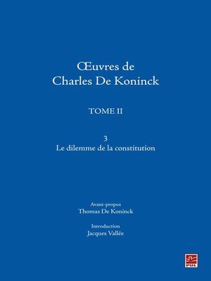 cover image of Oeuvres de Charles De Koninck 02--v.03